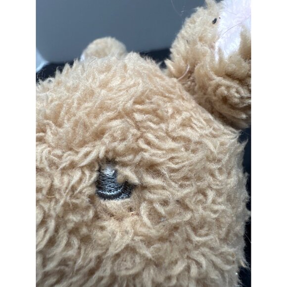 My 1st Easter Pink Plush Bunny With Polka Dot Bow Embroidered Eyes Text Rattle L - Picture 7 of 7